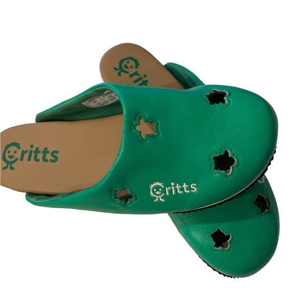 Critts Green Turtle Y2K Clog Sandal Size 10 - Picture 6 of 9